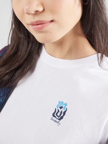 Iriedaily Shirt 'Square Flowers' in White