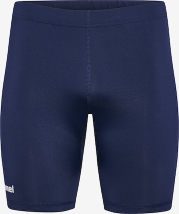 Skinny Pantalon de sport 'Essential' Hummel en bleu : devant