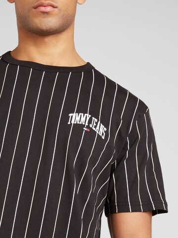 Tommy Jeans T-Shirt 'Varsity' in Schwarz