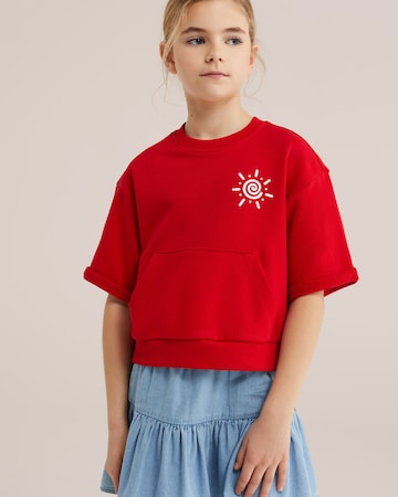 sarkans WE Fashion Sportisks džemperis: no priekšpuses