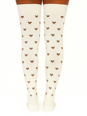 Lycille Overknee Strümpfe in Beige