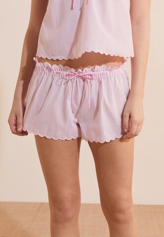 Pantalon de pyjama 'Time' ETAM en rose