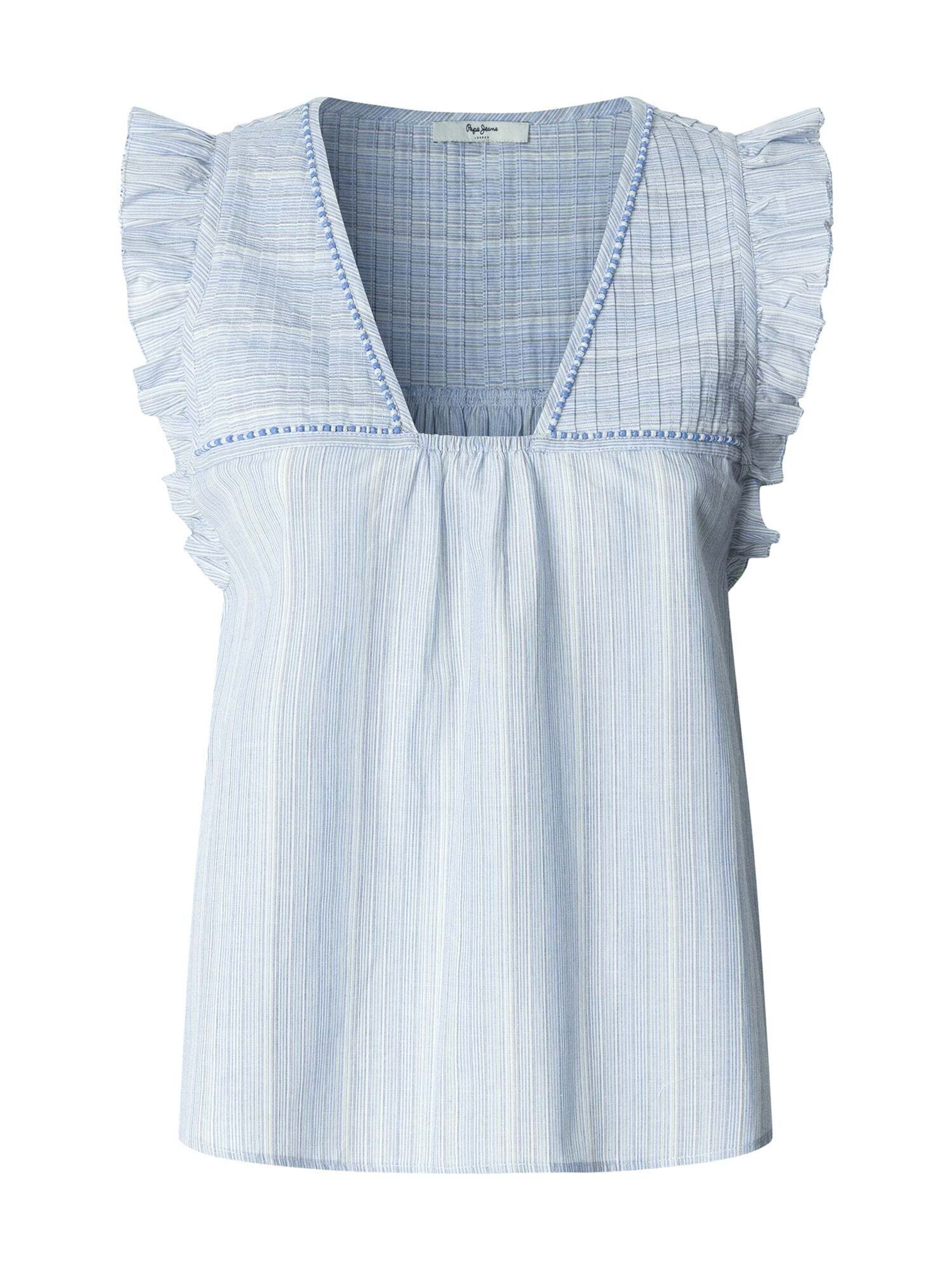 Pepe Jeans Bluse in Blau: Vorderseite
