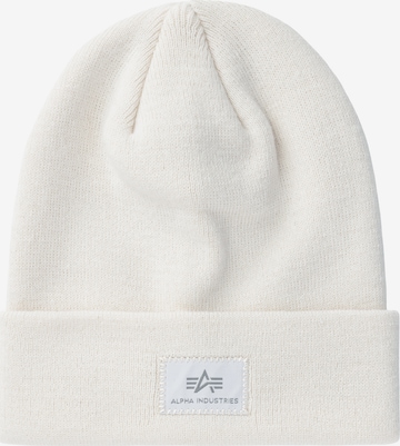 ALPHA INDUSTRIES Beanie 'X-Fit' in White: front