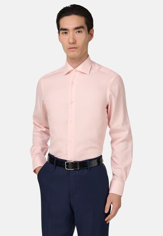 Fit confort Chemise Boggi Milano en rose : devant