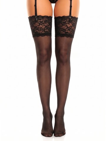 GLAMORY Halterlose Strümpfe 'Luxury 20'‌‌‌‌‌‌‌‌ in Schwarz: Vorderseite