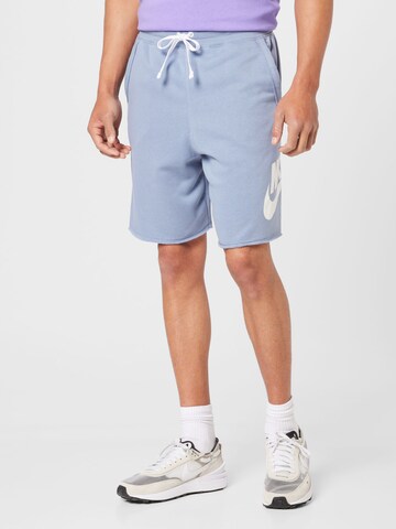 Nike Sportswear Loose fit Pants 'CLUB ALUMNI' in Blue: front