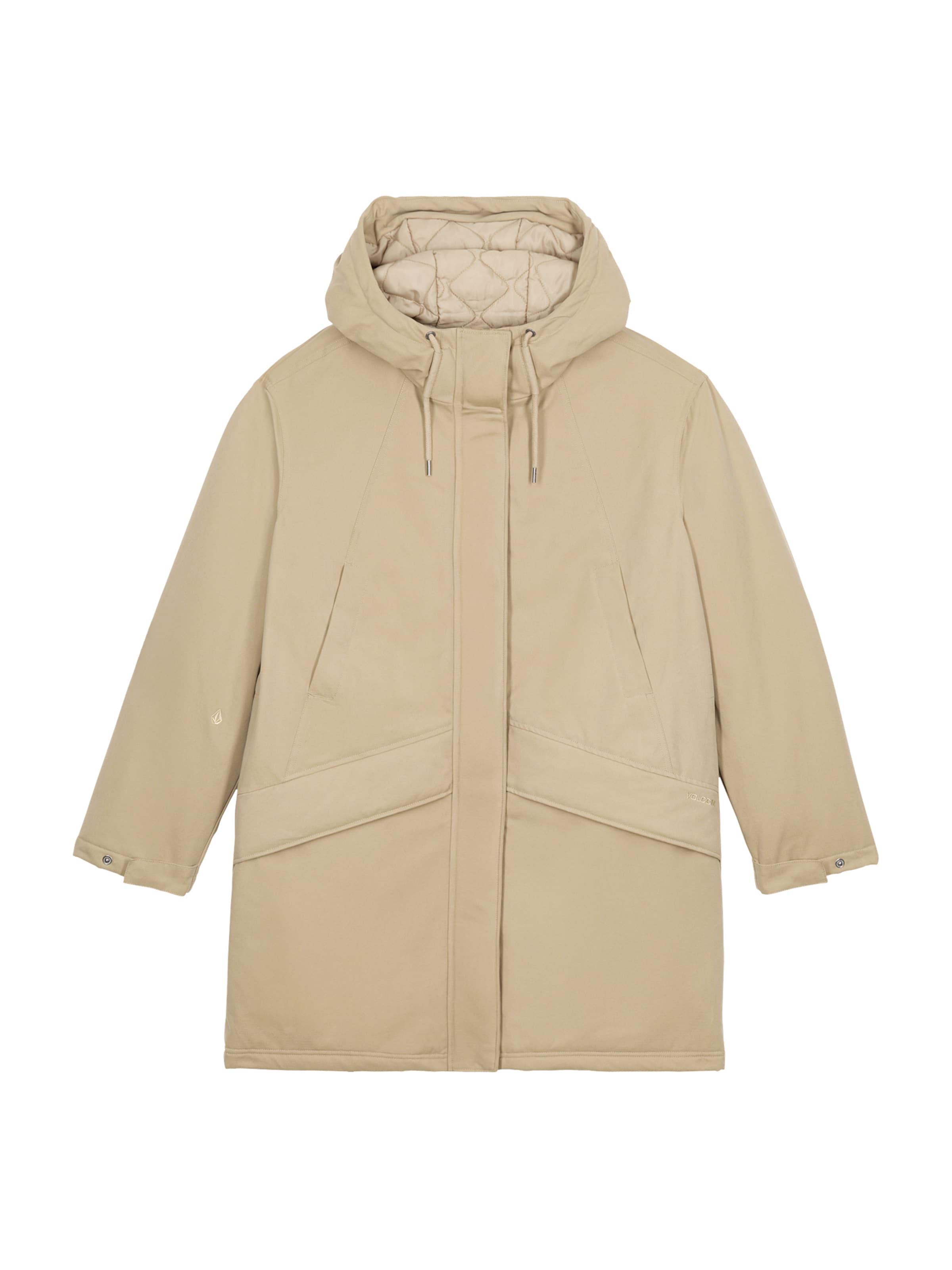 Parka d’hiver Volcom en beige : devant