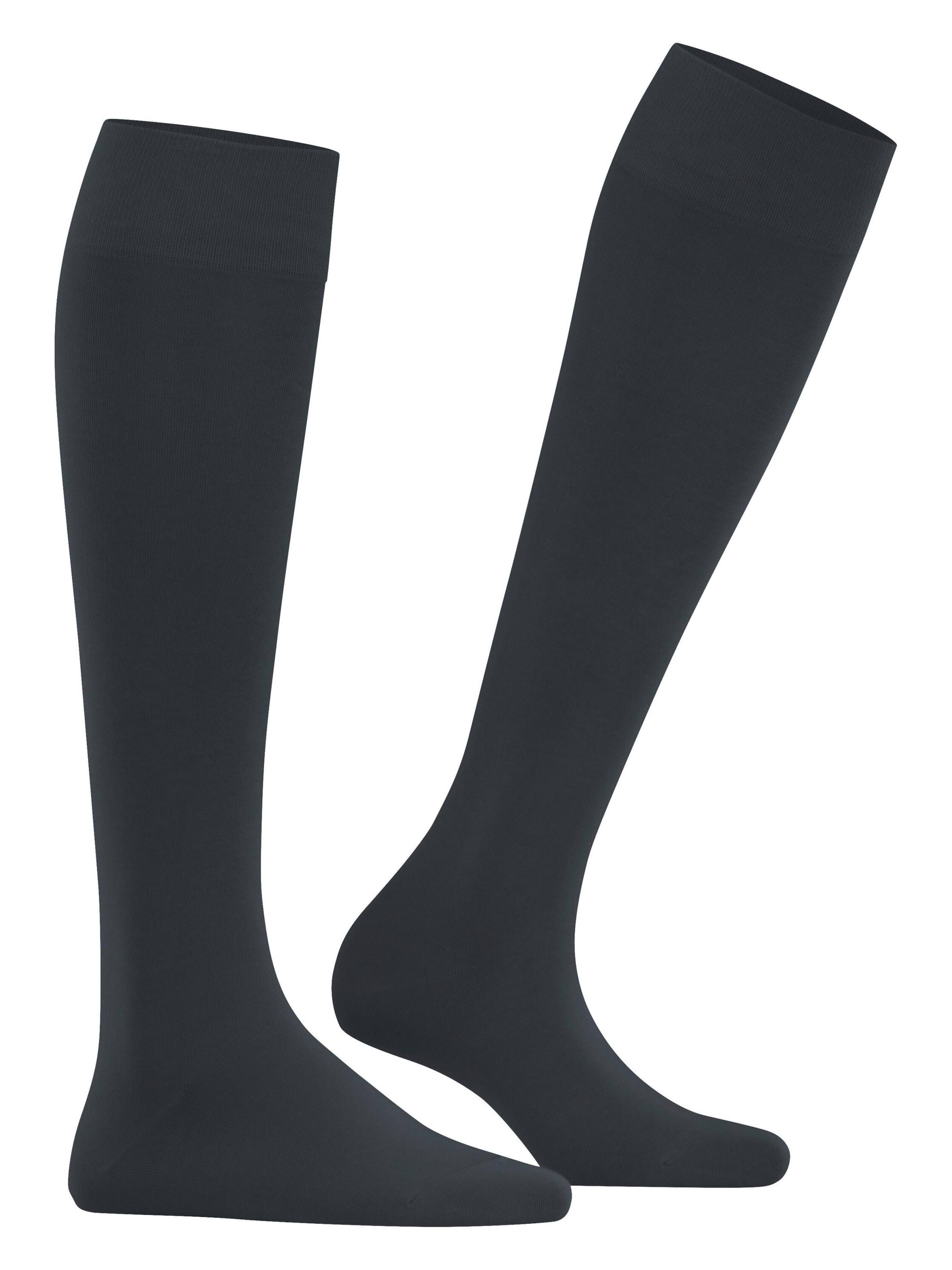 FALKE Knee High Socks 'Cotton Touch' in Grey