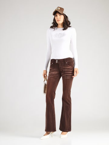 Juicy Couture Flared Τζιν 'CREST VELOUR DENIM LOW RISE FLARE' σε καφέ