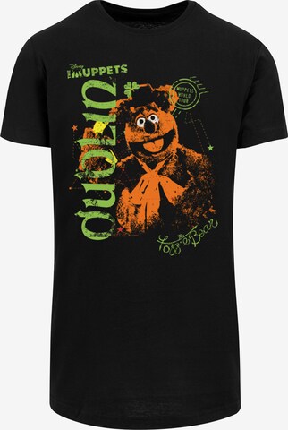 F4NT4STIC Shirt 'Disney Die Muppets Fozzie Bear In Dublin' in Zwart: voorkant