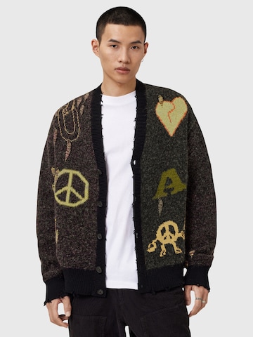 AllSaints Вязаная кофта в Черный: спереди
