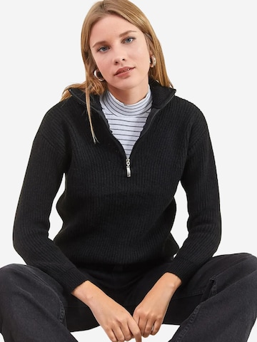 Pull-over Bianco Lucci en noir : devant