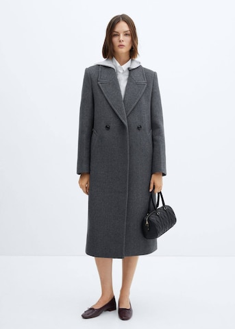 MANGO Between-Seasons Coat 'Eye' in Grey: front