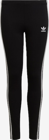 Skinny Leggings 'Adicolor' de la ADIDAS ORIGINALS pe negru: față