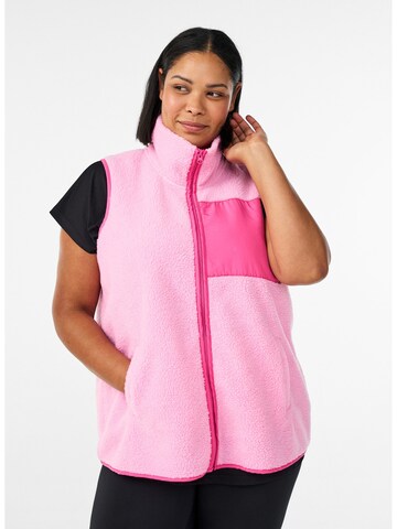 Gilet 'Aophenia' di Active by Zizzi in rosa: frontale