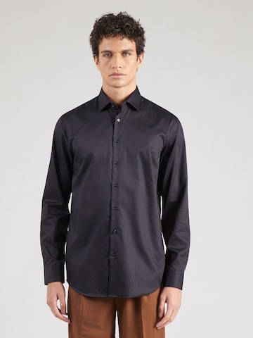 SEIDENSTICKER Regular fit Zakelijk overhemd 'SMART CLASSICS' in Zwart: voorkant