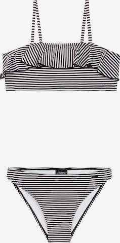 PROTEST Bikini 'PRTStripes JR' in Black: front