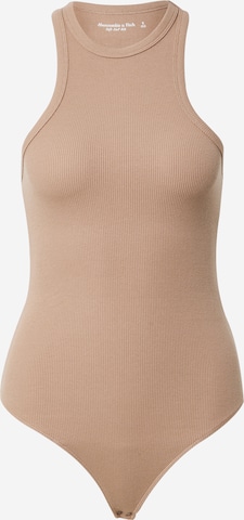 Abercrombie & Fitch - Camisa body em castanho: frente