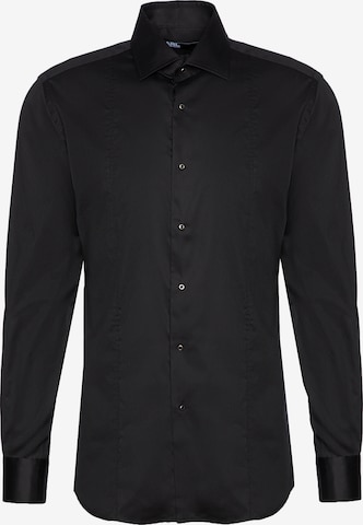Karl Lagerfeld Slim fit Button Up Shirt in Black: front