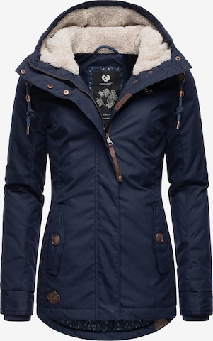 Ragwear Winter Jacket 'Monade' in Blue: front