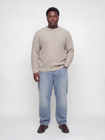 balta Jack & Jones Plus Megztinis 'JJJAXON'