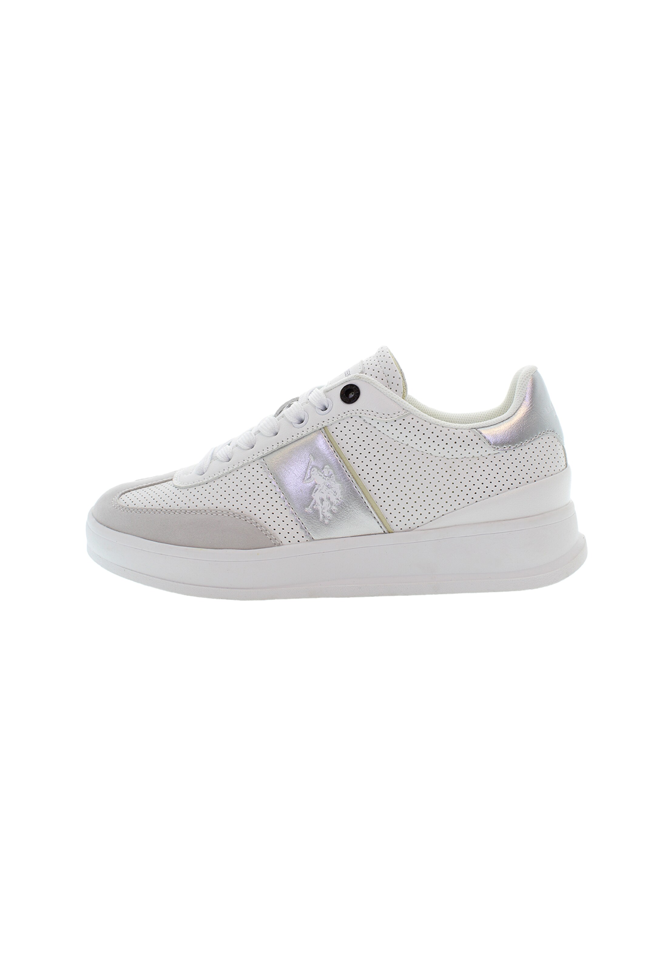 Baskets basses U.S. POLO ASSN. en blanc : devant
