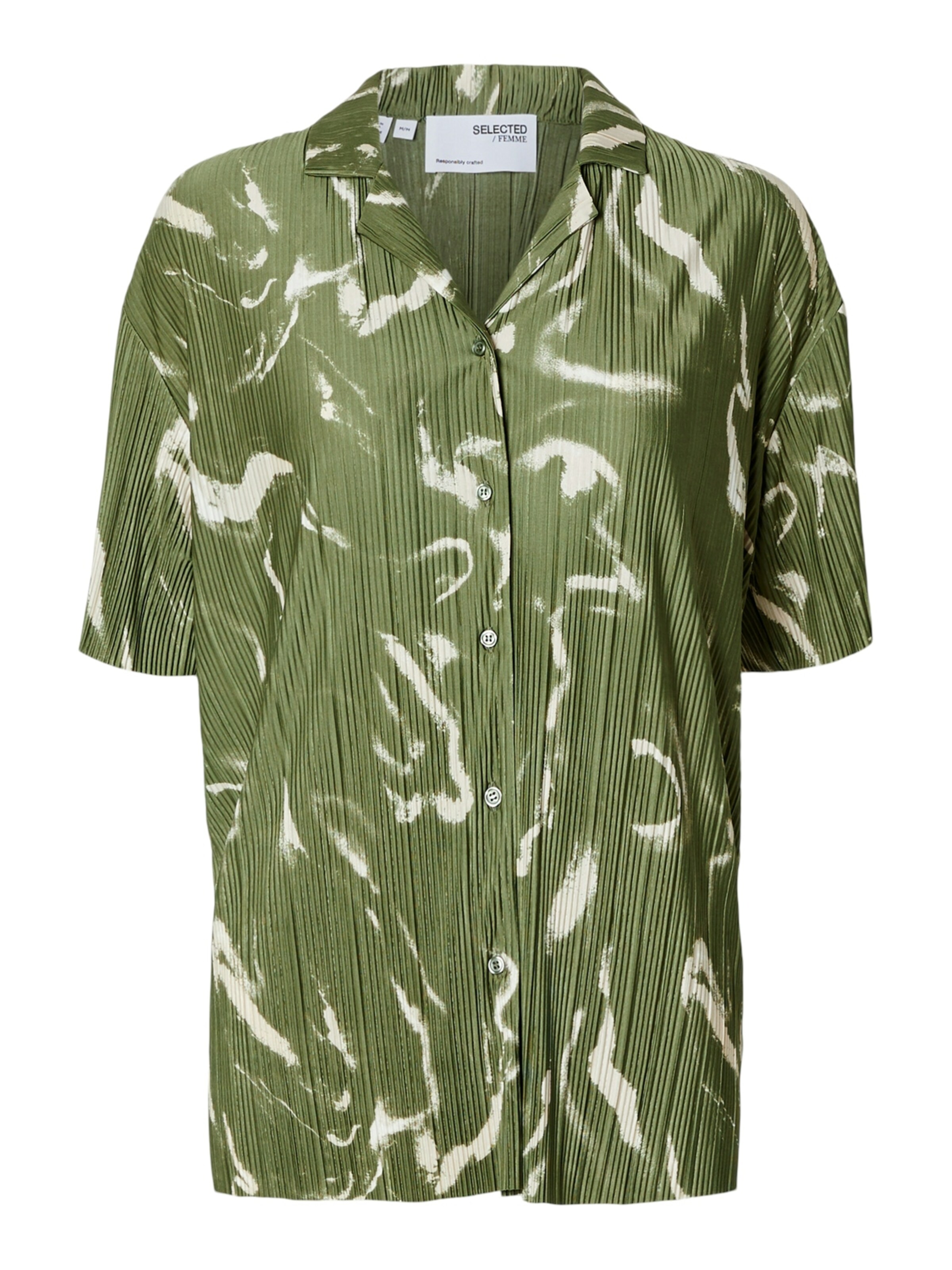 SELECTED Блузка 'SLFRYA ELLIE' в Зеленый: спереди