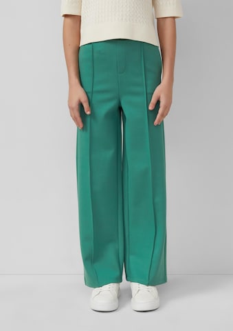 Wide Leg Pantalon s.Oliver en vert : devant