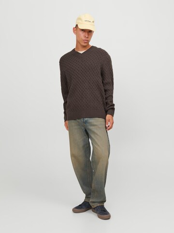 JACK & JONES Sweater 'Cosy' in Brown