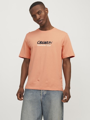 T-Shirt JACK & JONES en orange : devant