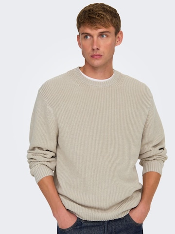 Pullover '22031545' di Only & Sons in beige