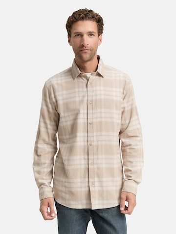 TOM TAILOR Regular fit Overhemd in Bruin: voorkant