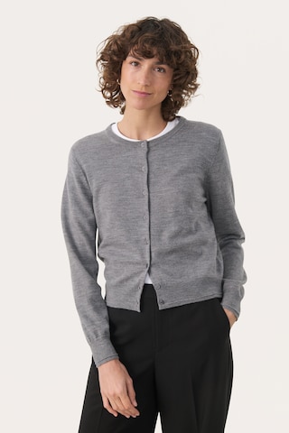 Part Two Strickjacke 'Noelani' in Grau: Vorderseite