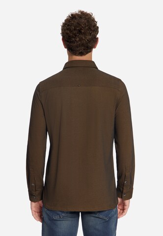 No Excess Regular fit Button Up Shirt in Brown
