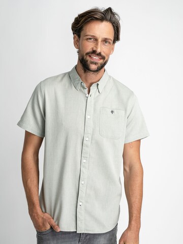 Petrol Industries Regular Fit Hemd in Grün: Vorderseite