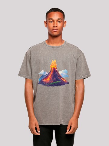 F4NT4STIC Shirt 'Vulkanausbruch' in Grey: front