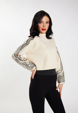 faina Pullover 'Nelice' in Beige: predná strana