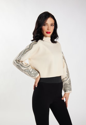 Pull-over 'Nelice' faina en beige : devant