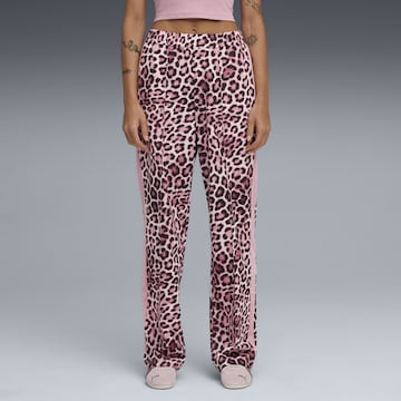 PUMA Wide leg Broek 'T7 LEO LUXE' in Roze: voorkant