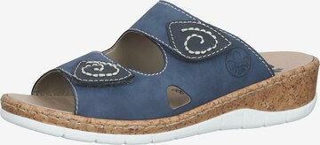 Rieker Mules in Blue: front