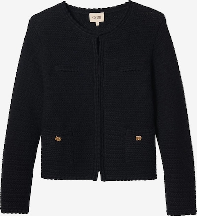 GOBI Cashmere Strickjacke 'Textured Knit Cashmere Jacket-Style Cardigan' in schwarz, Produktansicht