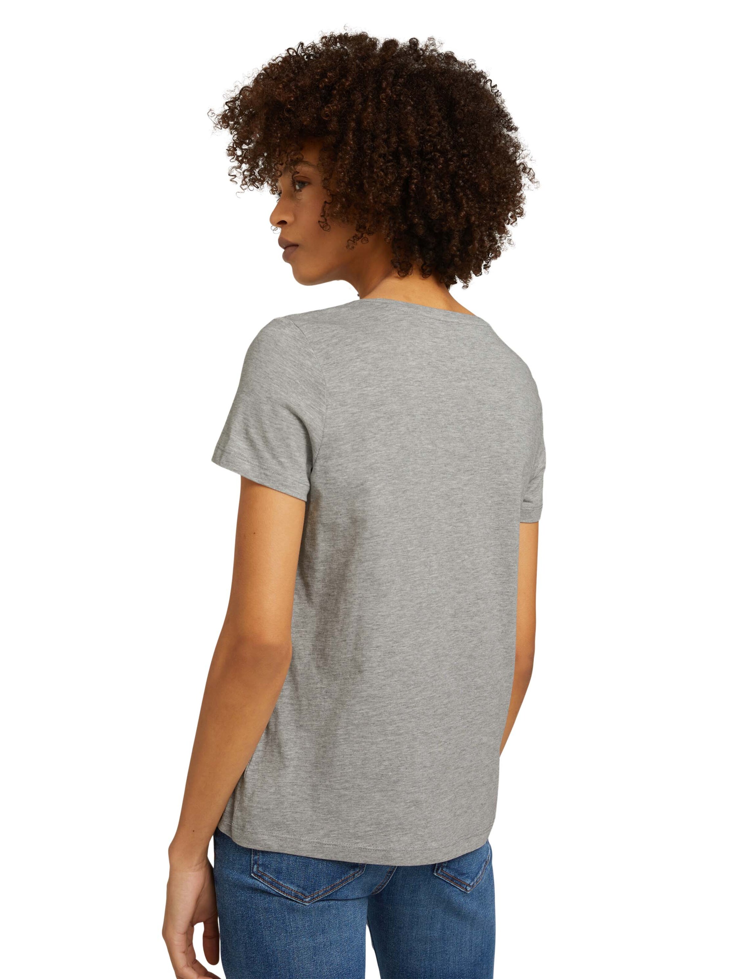 Frauen Shirts & Tops TOM TAILOR T-Shirt in Graumeliert - VN25356
