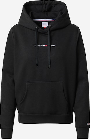 Tommy Jeans Sweatshirt in Zwart: voorkant