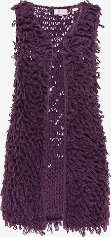 Cardigan IZIA en violet : devant