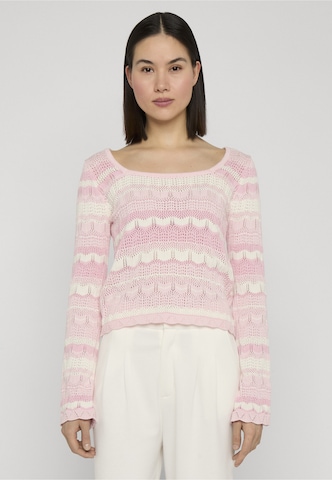 Pull-over Estelou en rose : devant