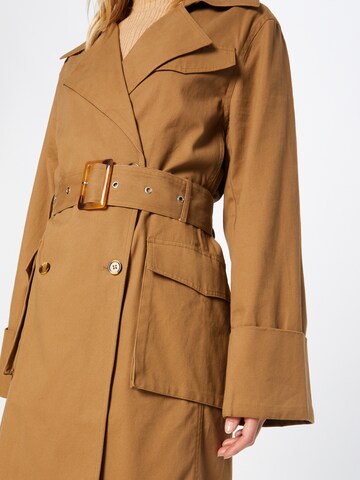 Gina Tricot Between-Seasons Coat 'Mimmi' in Brown