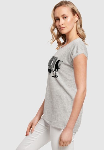 Merchcode Shirt 'Barcode Leopard Circle' in Grey