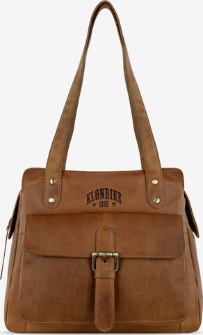 Borsa a spalla 'Rush Zoe' di KLONDIKE 1896 in marrone: frontale