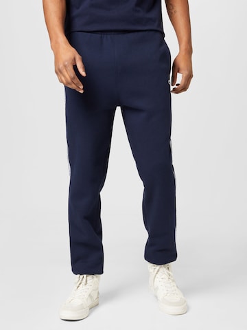 LACOSTE Tapered Pants in Blue: front